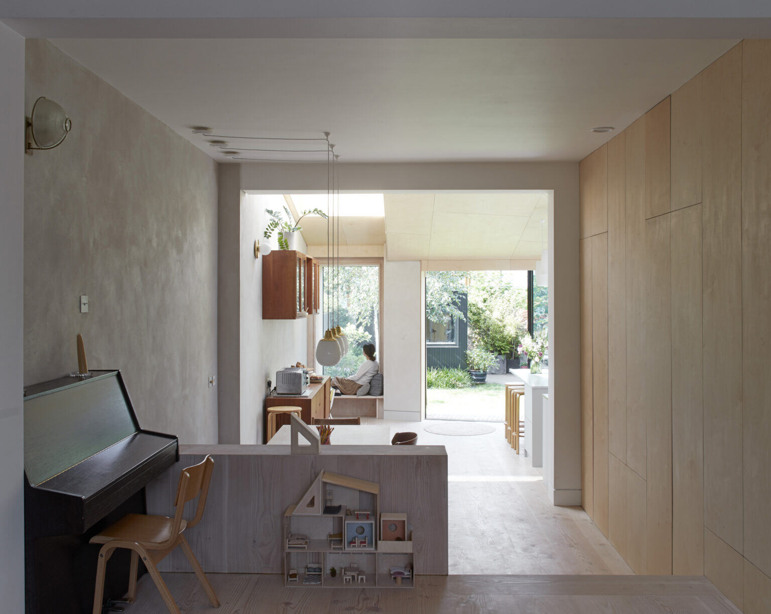 Freshly plastered room with flawless smooth walls